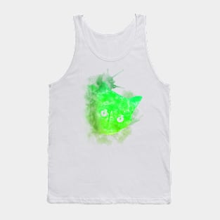 Cat watercolor Forest Tank Top